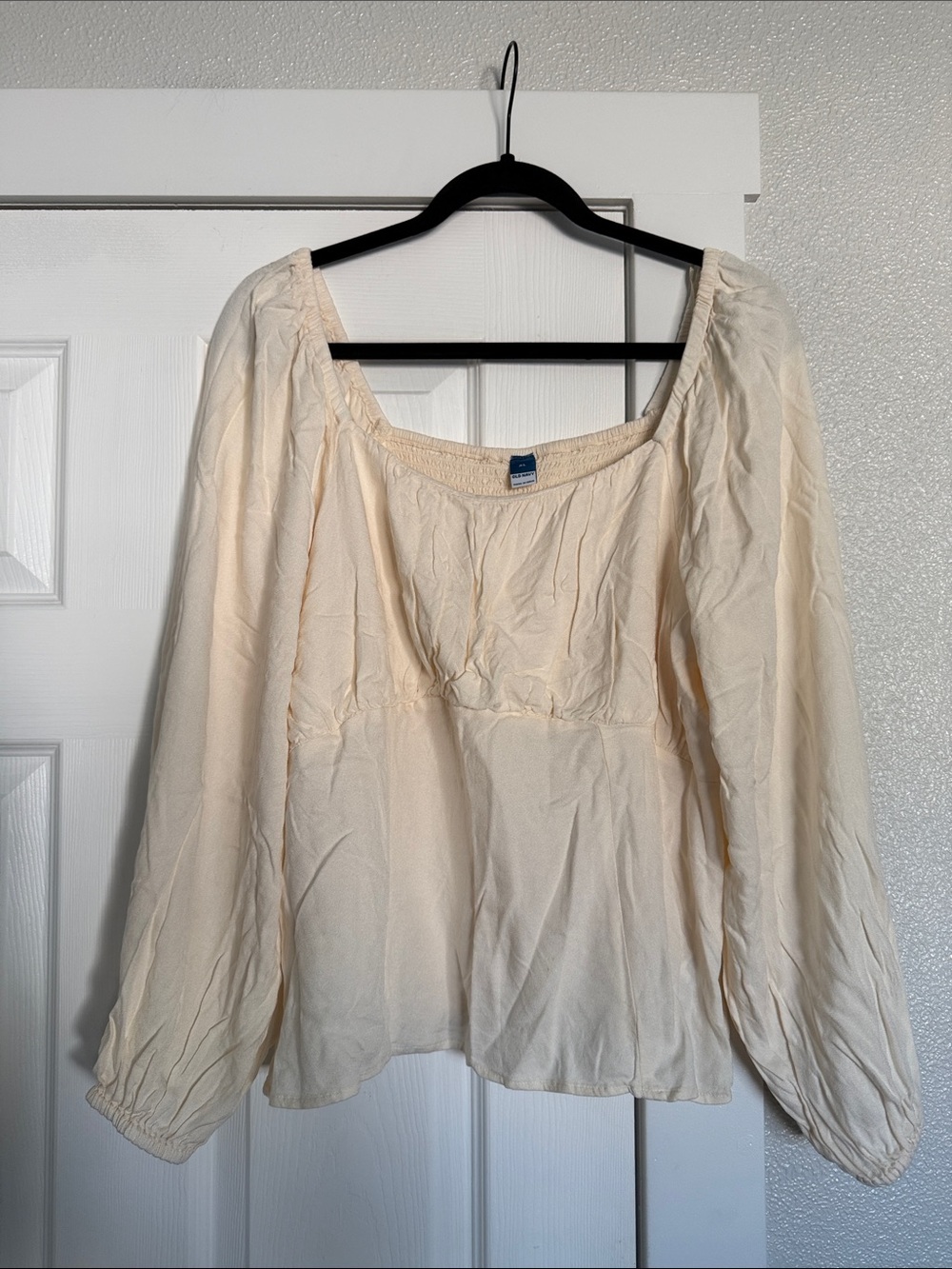 NWOT Old Navy Cream Peasant Blouse - Women's Top size XL